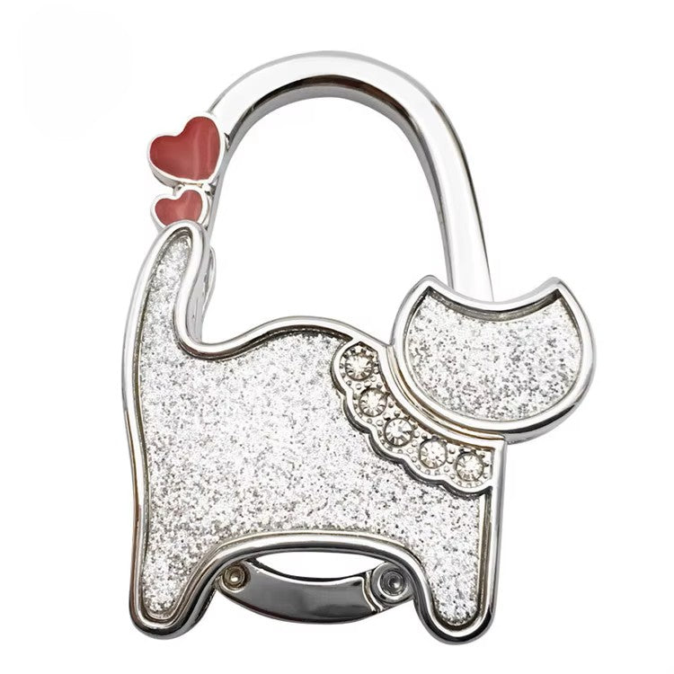 ๐พ Foldable Cat Purse Hanger โ Cute Bag Hook for Tables ๐
