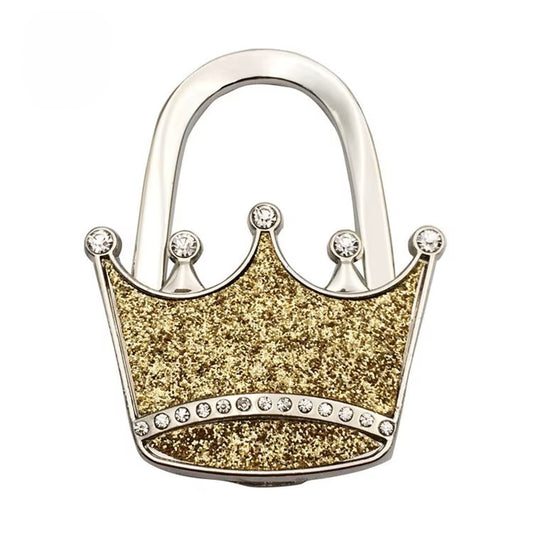 👑 Foldable Crown Purse Hanger – Luxury Bag Hook for Tables 👜