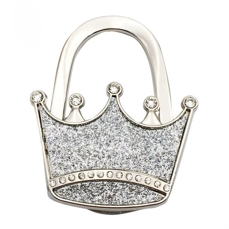 ๐ Foldable Crown Purse Hanger โ Luxury Bag Hook for Tables ๐