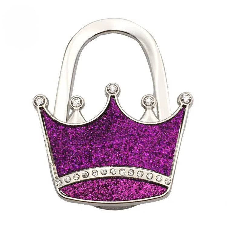 ๐ Foldable Crown Purse Hanger โ Luxury Bag Hook for Tables ๐