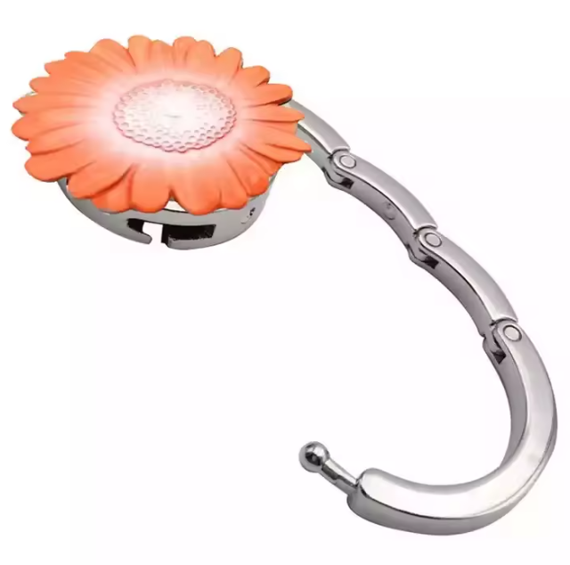 ๐ธ Foldable Flower Purse Hanger โ Elegant Bag Hook for Tables ๐